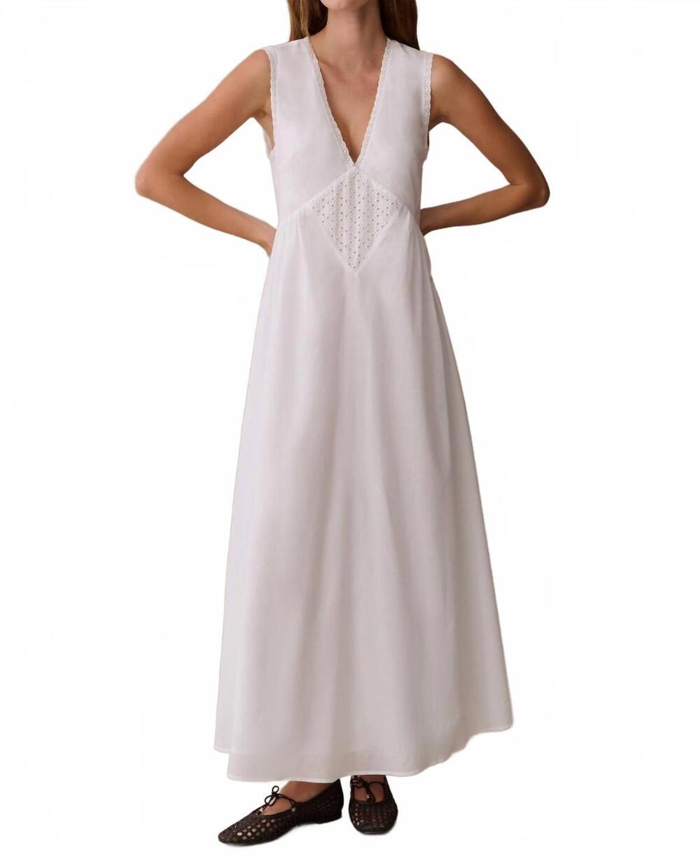 NEW FEW MODA sonnet cotton dress in white